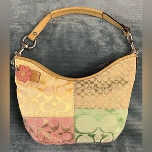 Vintage Coach Pastel Signature Patchwork Handbag